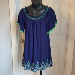 Joy Joy Multicolor Peasant dress Off the Shoulder Medium